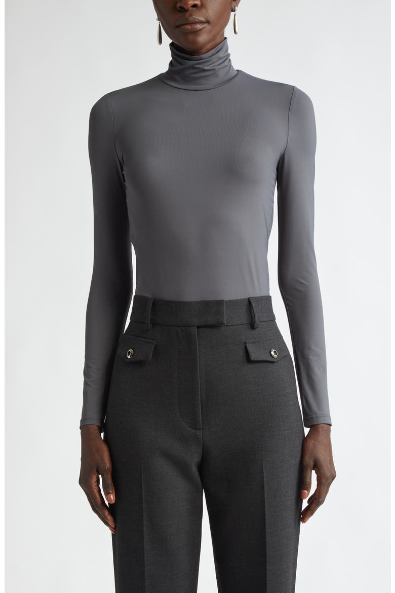 Nuda Jersey Turtleneck Top, Main, color, SHADOW