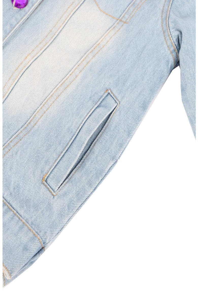 Crystal Rain Denim Jacket, Alternate, color, Light Blue