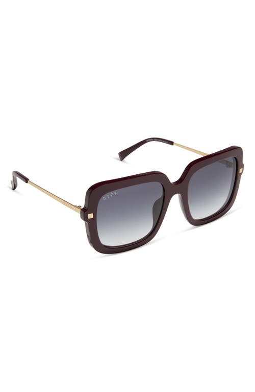 Diff Sandra 54mm Gradient Square Sunglasses In Brown
