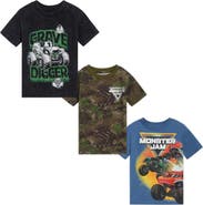 Monster Jam 3-Pack Short Sleeve T-Shirts
