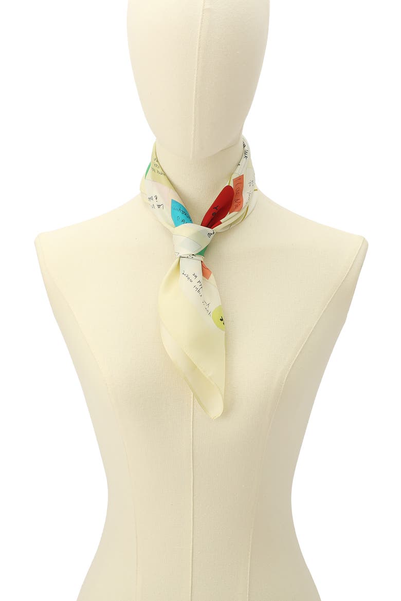 Self Love Club Silk Bandana, Alternate, color, IVORY MULTI