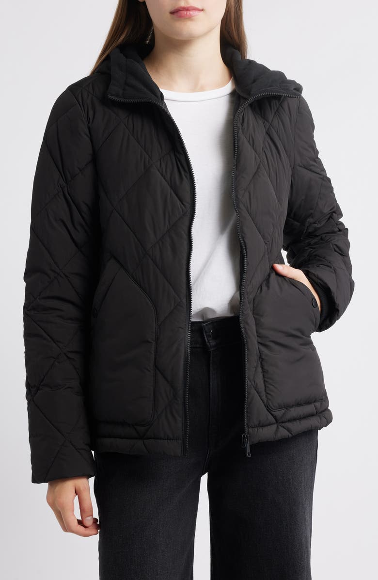 Bernardo Quilted Packable Puffer Jacket, Alternate, color, Black