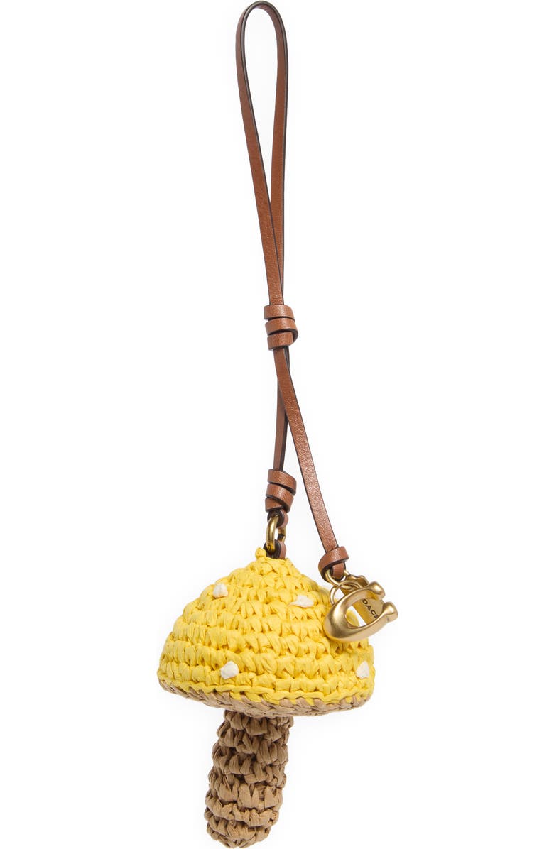 COACH Straw Mushroom Bag Charm, Main, color, Multi