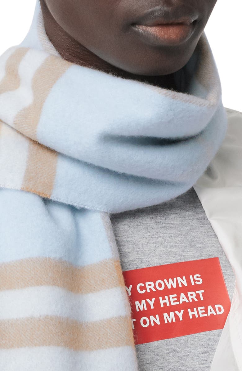 Burberry Giant Icon Check Cashmere Scarf, Alternate, color, 