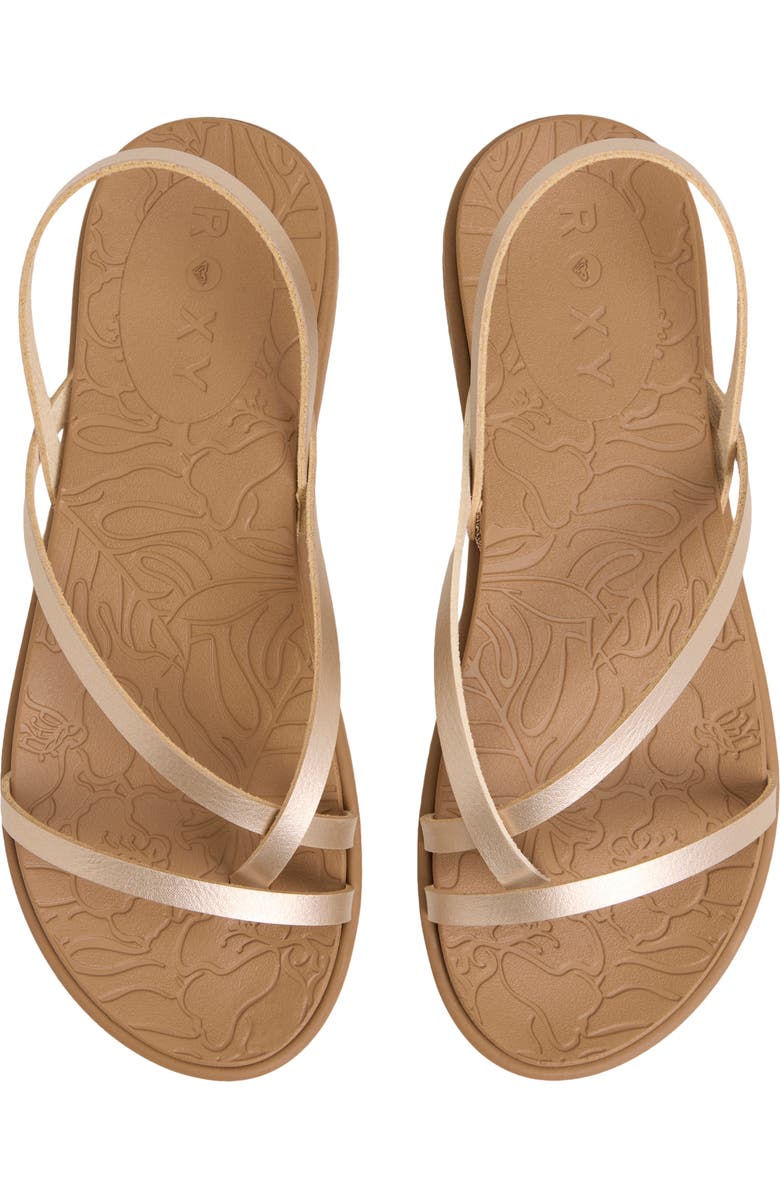 Roxy Bellagio Strappy Sandal, Alternate, color, Champagne