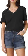 Splendid Louisa Boyfriend Fit V-Neck Cotton T-Shirt