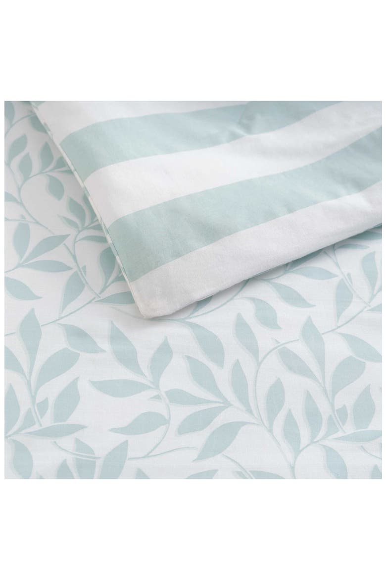 Copper Vines Cotton Comforter, Alternate, color, WHITE/ WINTER BLUE