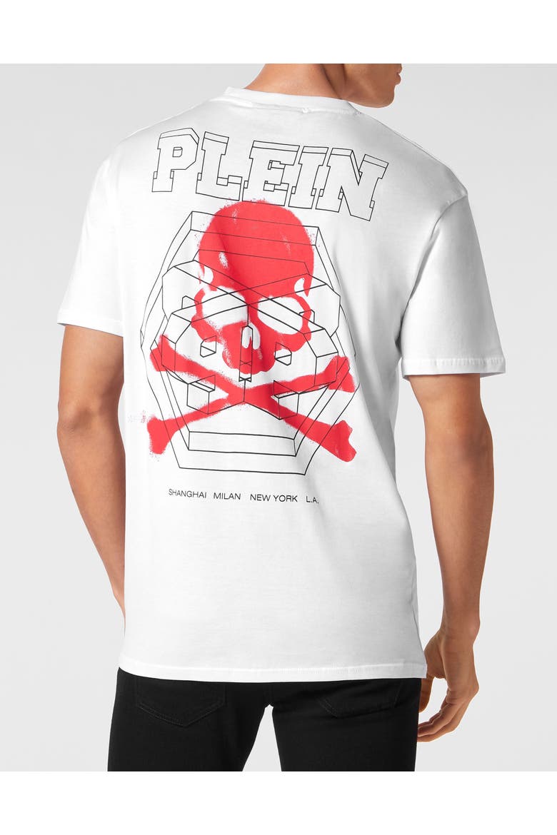 T-Shirt Round Neck Ss Wire Frame Men, Alternate, color, white