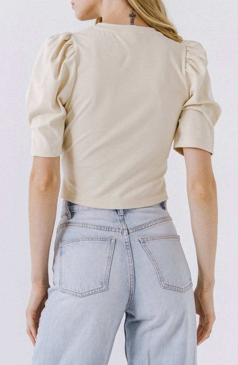 Endless Rose Twist Front Crop Top, Alternate, color, Oatmeal