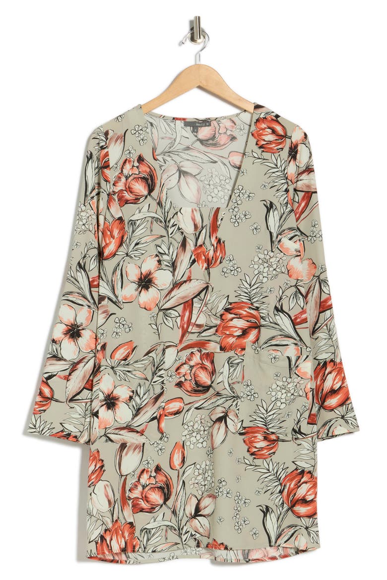 Long Sleeve Shift Dress, Alternate, color, STONE
