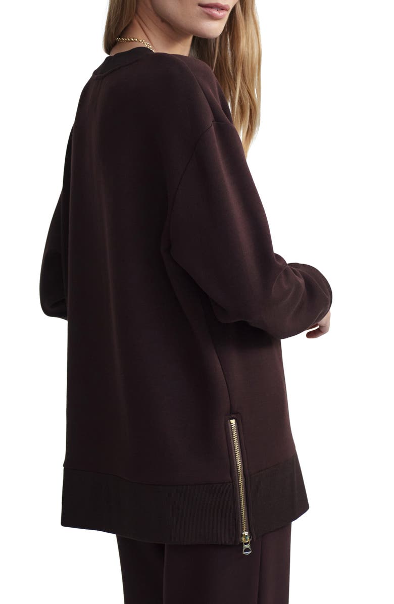 Varley Gabriella Oversize Sweatshirt, Alternate, color, Coffee Bean