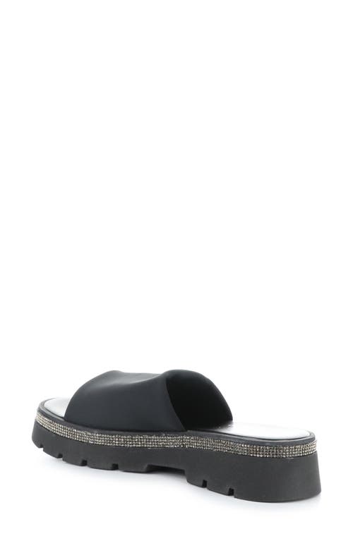 Bos. & Co. Counsil Platform Slide Sandal In Black
