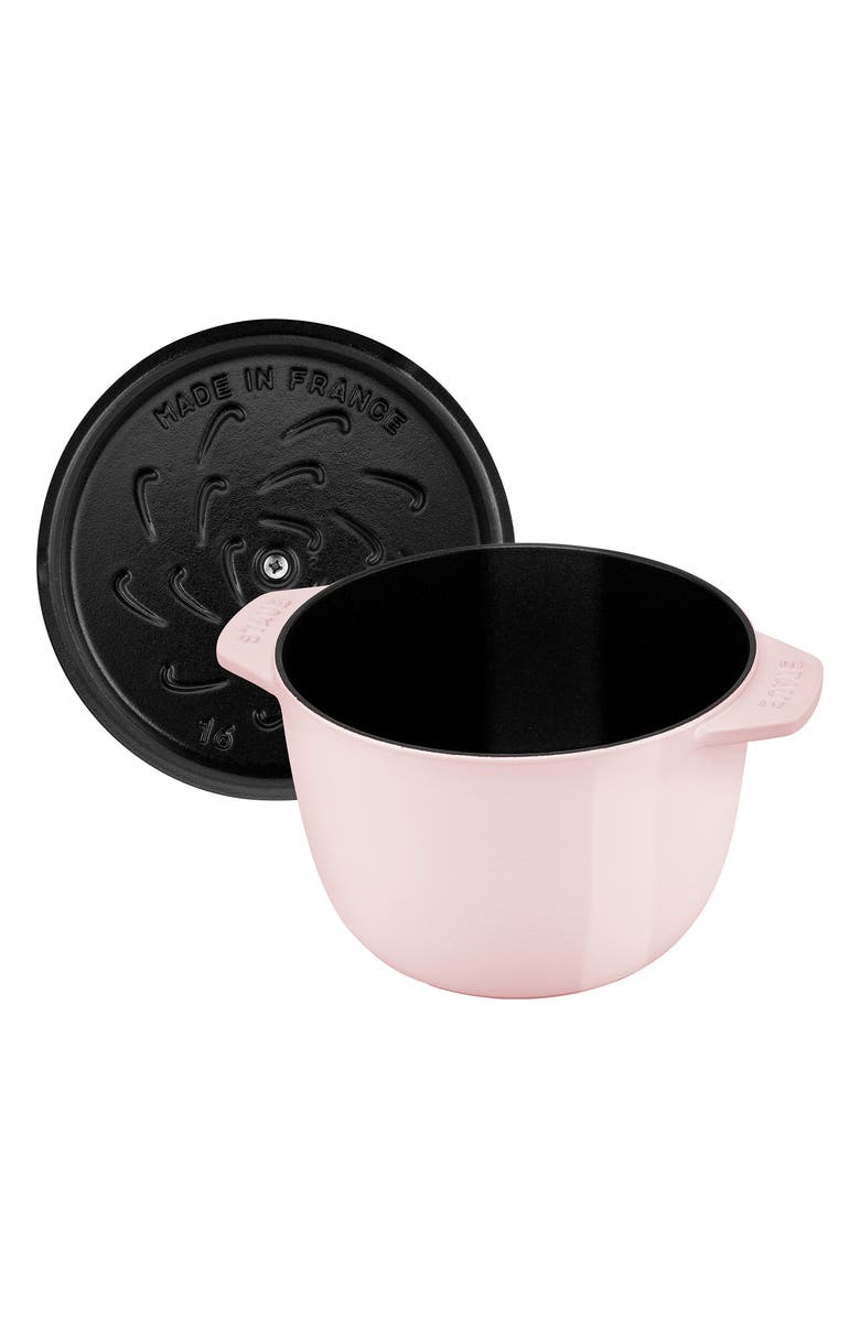 Staub 1.5-Quart Enameled Cast Iron Petite French/Dutch Oven, Alternate, color, Peony Pink