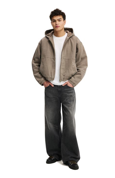 Men's Cropped Hooded Bomber