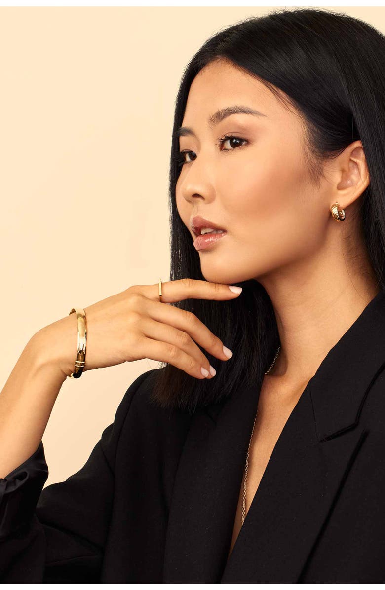 Oradina 14K Yellow Gold The One Statement Bangle, Alternate, color, Yellow Gold