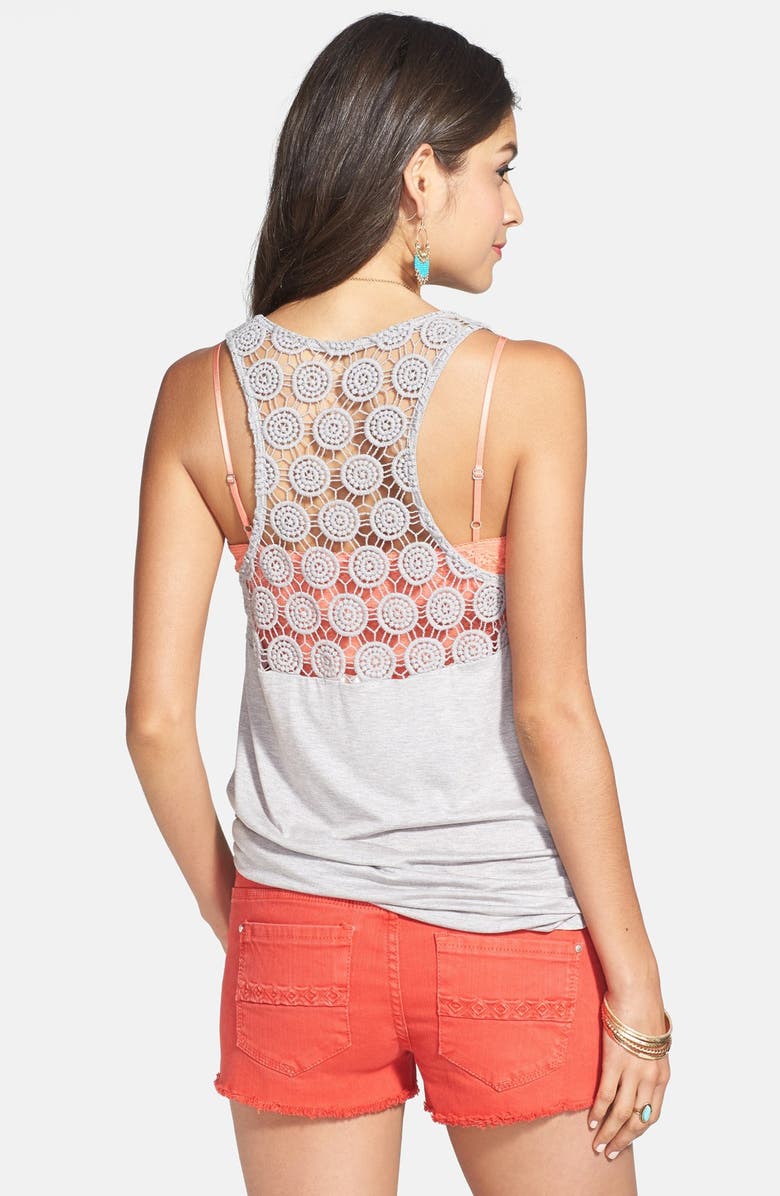 Painted Threads Crochet Inset Racerback Tank, Alternate, color, 
