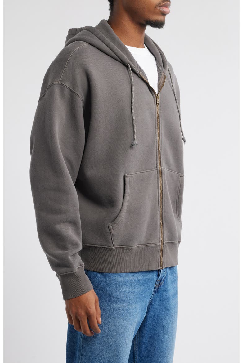 Core Oversize Terry Full Zip Hoodie, Alternate, color, VINTAGE GREY