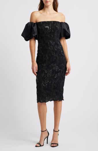 Off the Shoulder Sequin Cocktail Dress