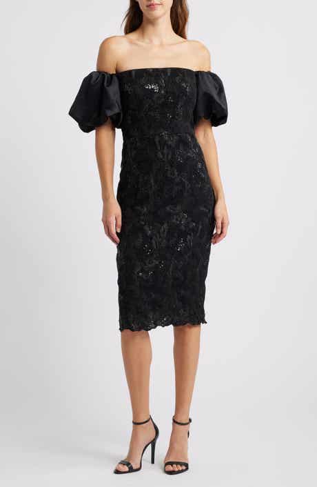 Eliza J Off the Shoulder Sequin Cocktail Dress