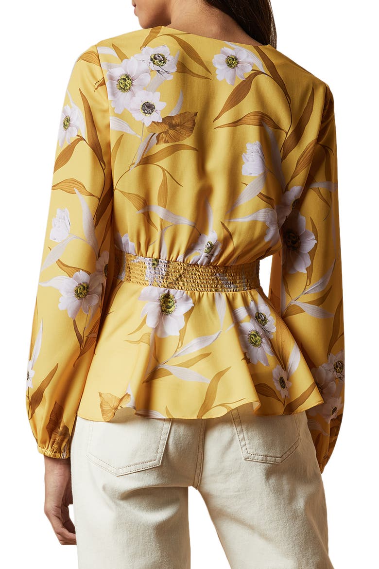 Saniyah Cabana Smocked Blouse, Alternate, color, YELLOW