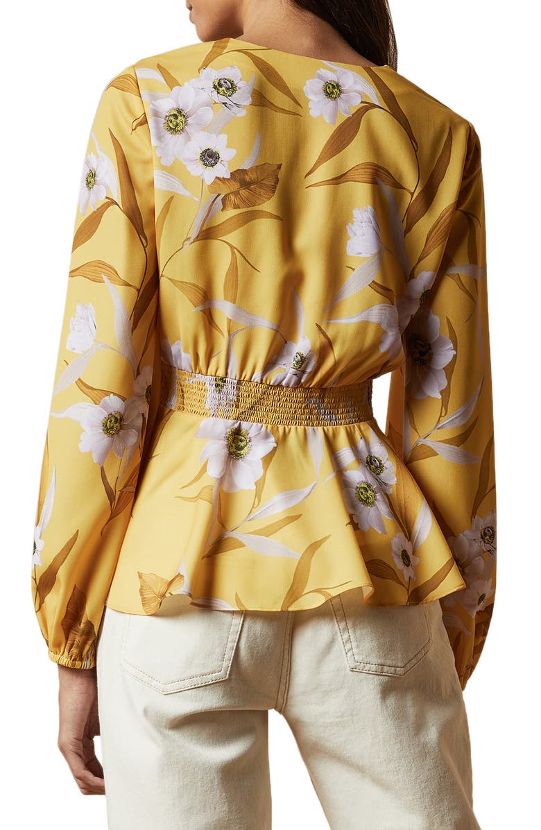 Ted Baker London Saniyah Cabana Smocked Blouse, Alternate, color, 