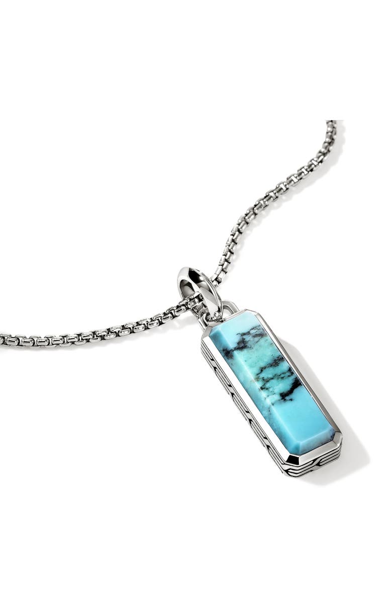 John Hardy Modern Talismans Sterling Silver Pendant, Alternate, color, Silver/ Turquoise