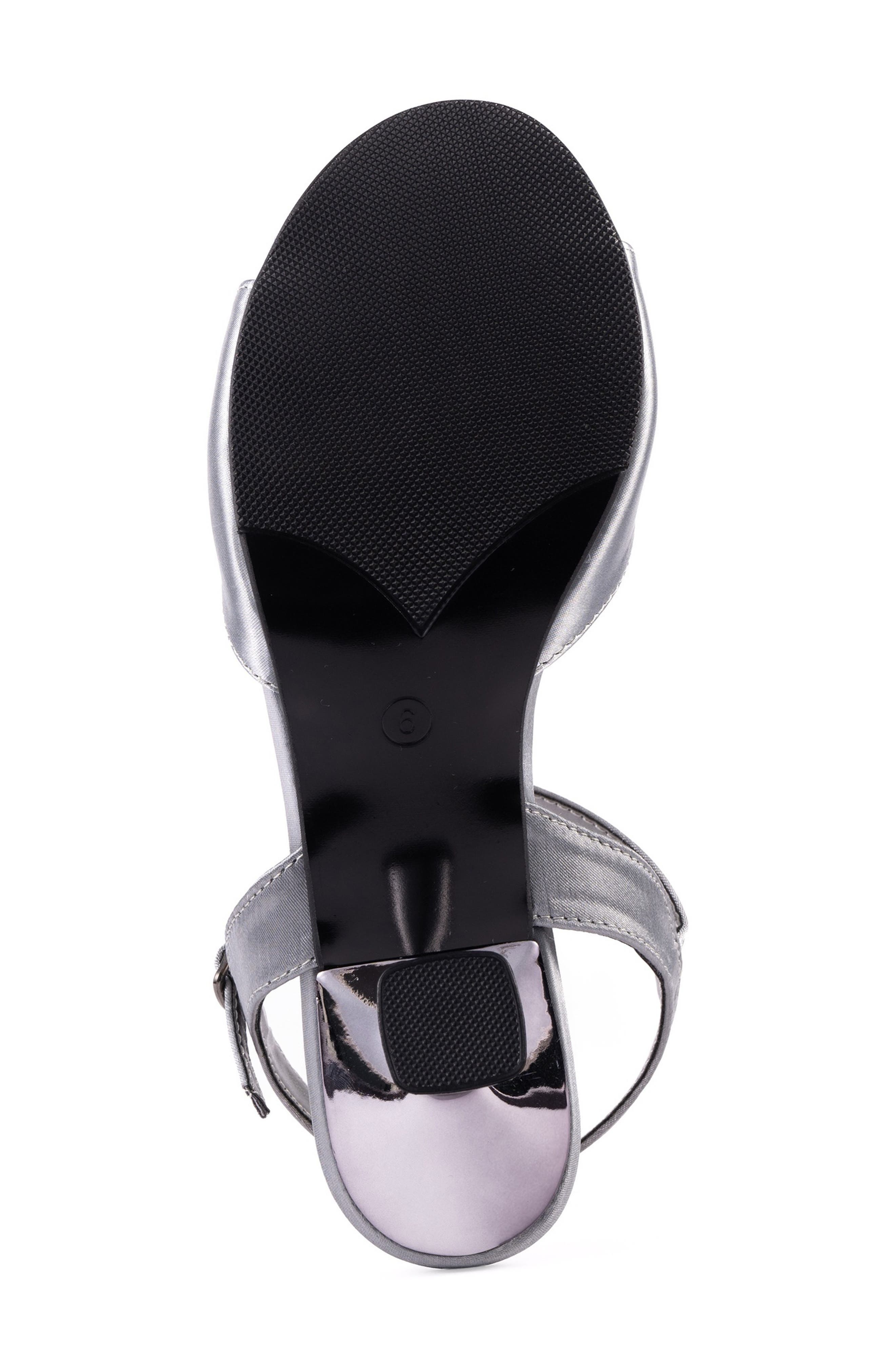 Liz Floral Crystal Sandal, Alternate, color, PEWTER