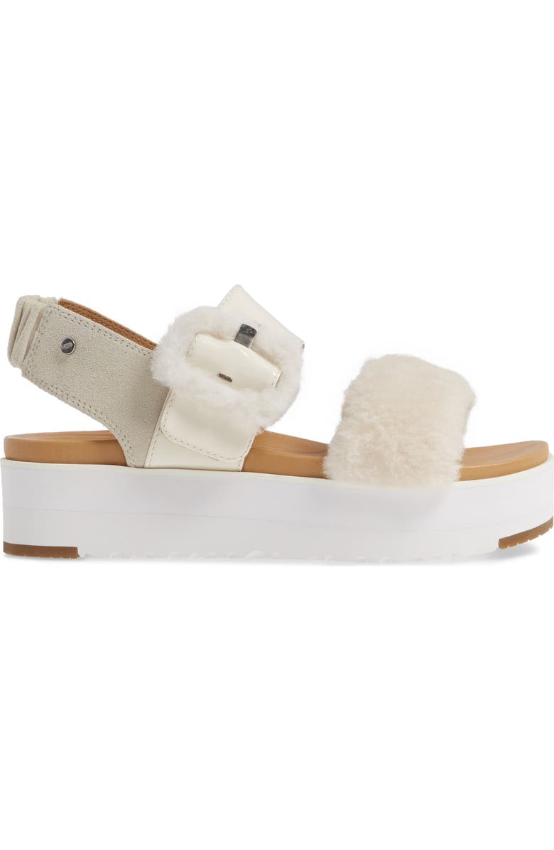 UGG<sup>®</sup> Le Fluff Flatform Sandal, Alternate, color,
