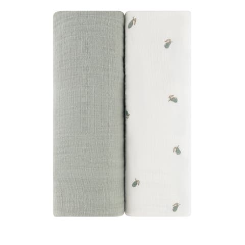 Cotton Muslin Swaddle Blanket 2 Pack