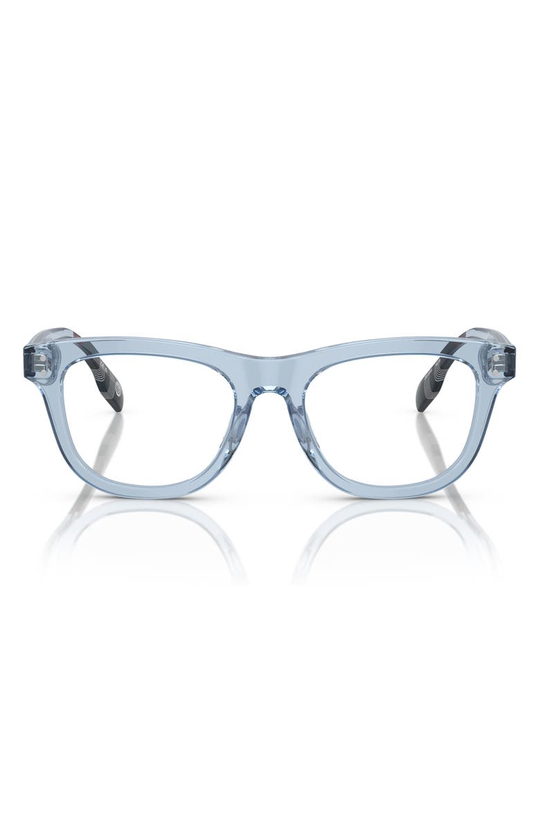 Burberry 45mm Square Optical Glasses, Main, color, Azure / Demo Lens