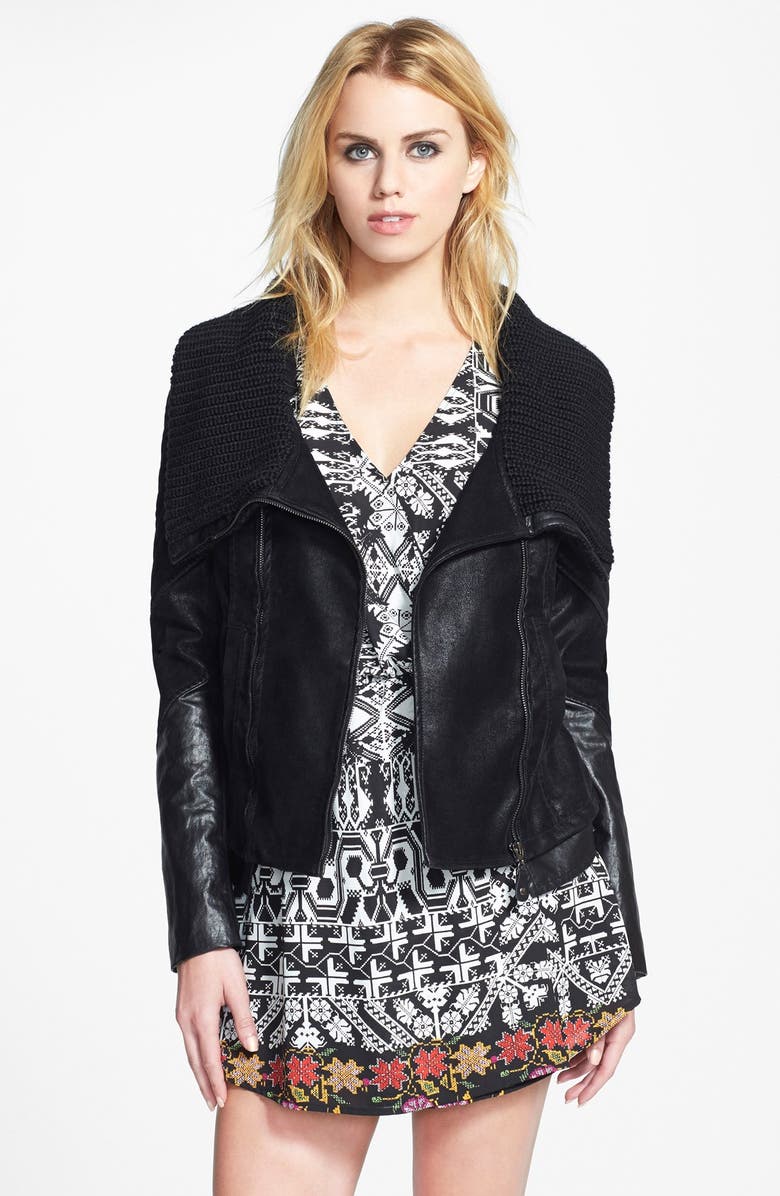 WAYF Long Sleeve Wrap Dress, Alternate, color, 