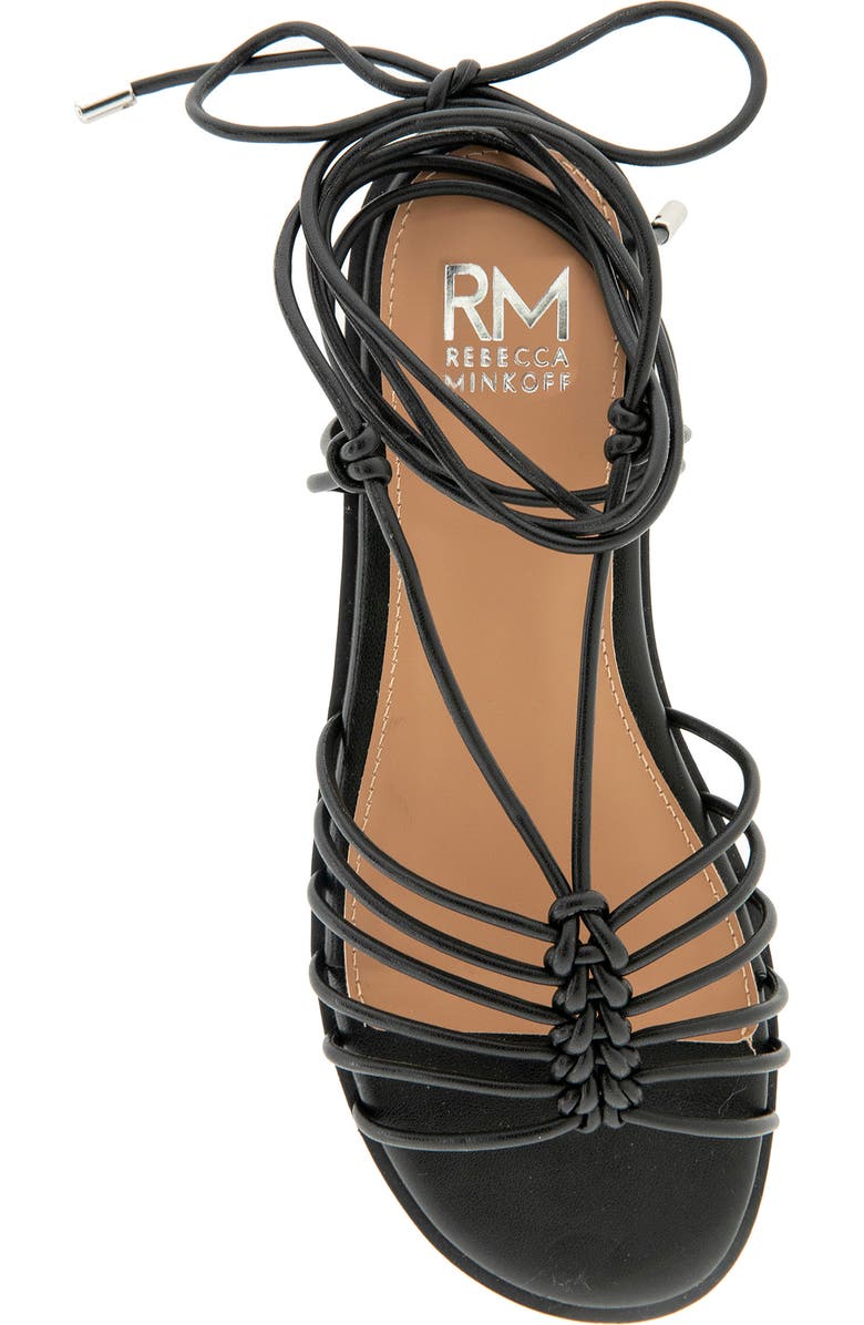 Rebecca Minkoff Caroline Ankle Wrap Sandal, Alternate, color, Black