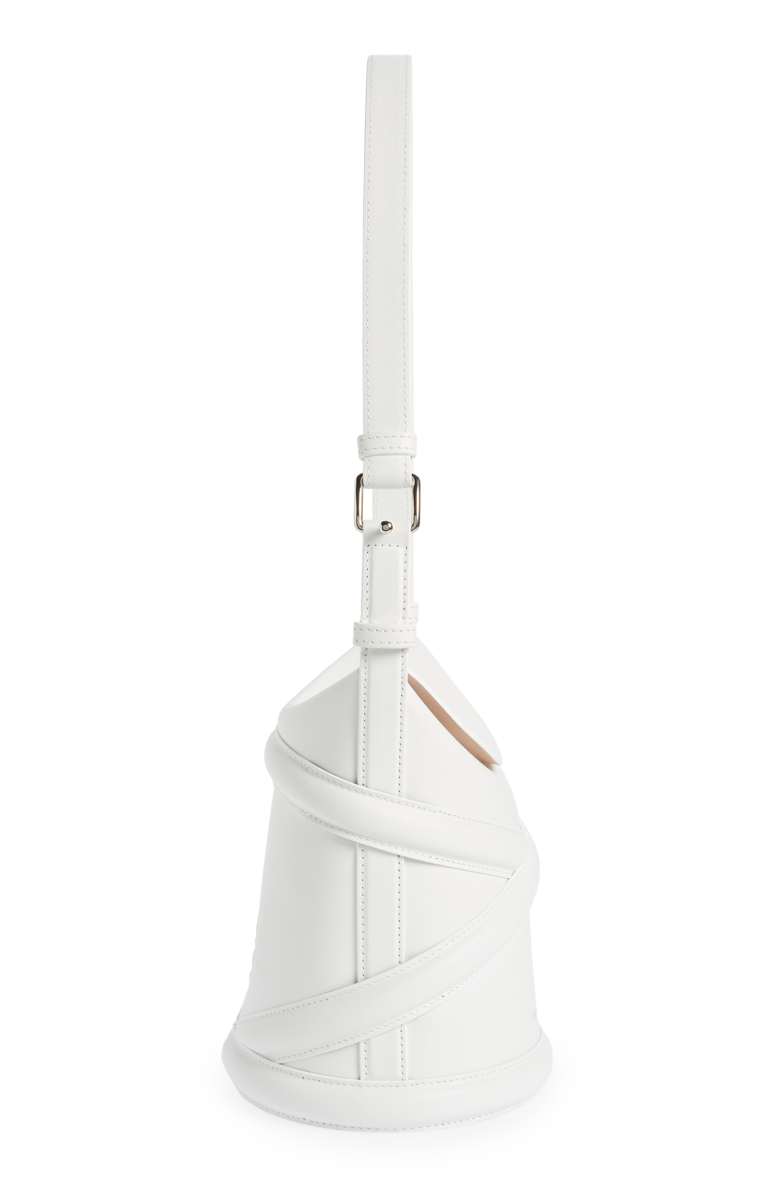 McQueen Alexander McQueen Small The Curve Leather Shoulder Bag, Alternate, color, 