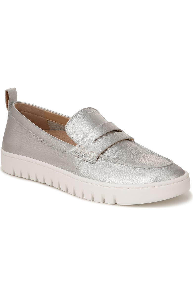 Vionic Uptown Hybrid Penny Loafer, Main, color, Silver