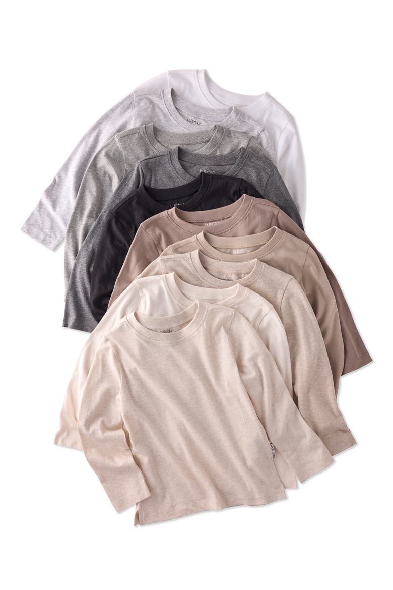 Kids' London 5-Pack Assorted Organic Cotton T-Shirts, Main, color, STONE NATURAL RAINBOW