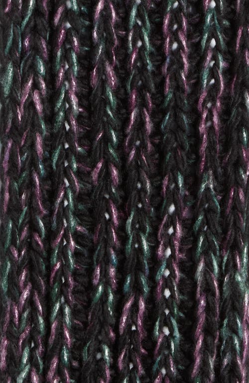 Melrose And Market Metallic Knit Scarf In Black