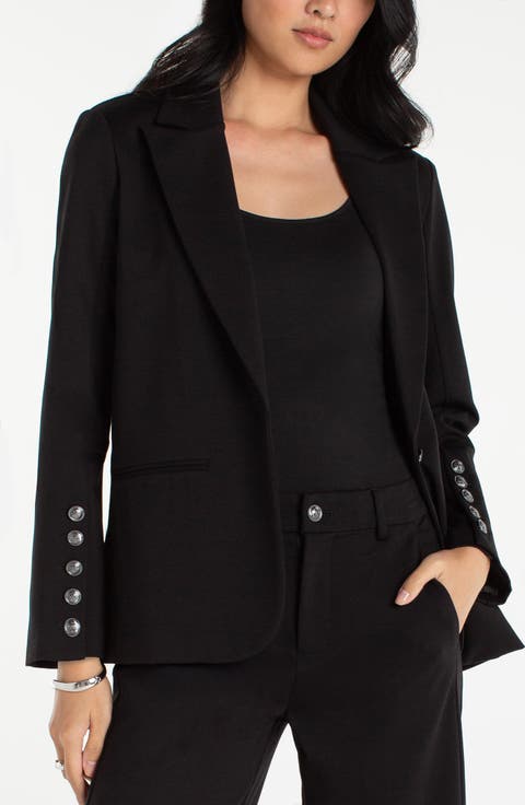 Button Sleeve Blazer