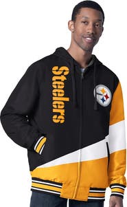G-III SPORTS BY CARL BANKS Men's G-III Sports by Carl Banks Black/Charcoal Pittsburgh Steelers Dual Threat Reversable Full-Zip Hooded Jacket