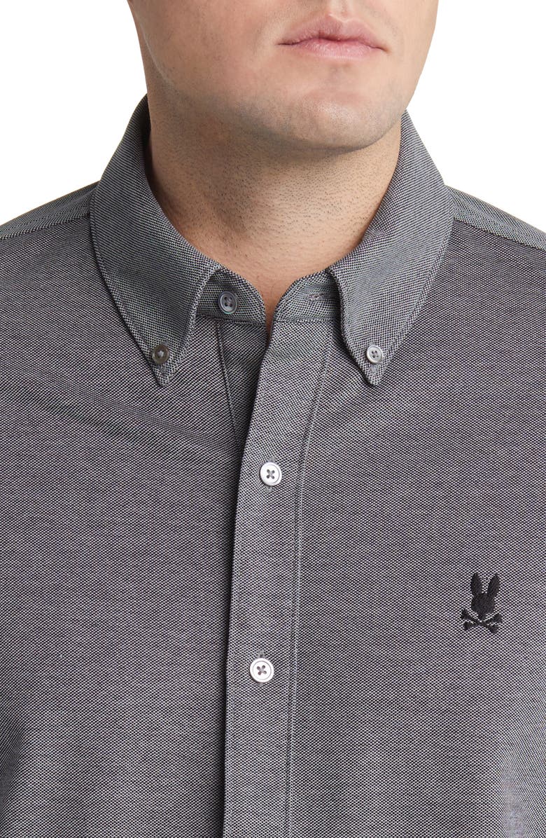 Psycho Bunny Astor Cotton Piqué Button-Down Shirt, Alternate, color, 