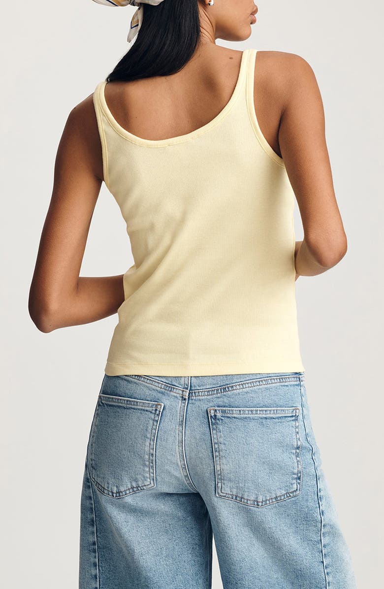 Mavi Jeans Scoop Neck Stretch Cotton Rib Tank, Alternate, color,