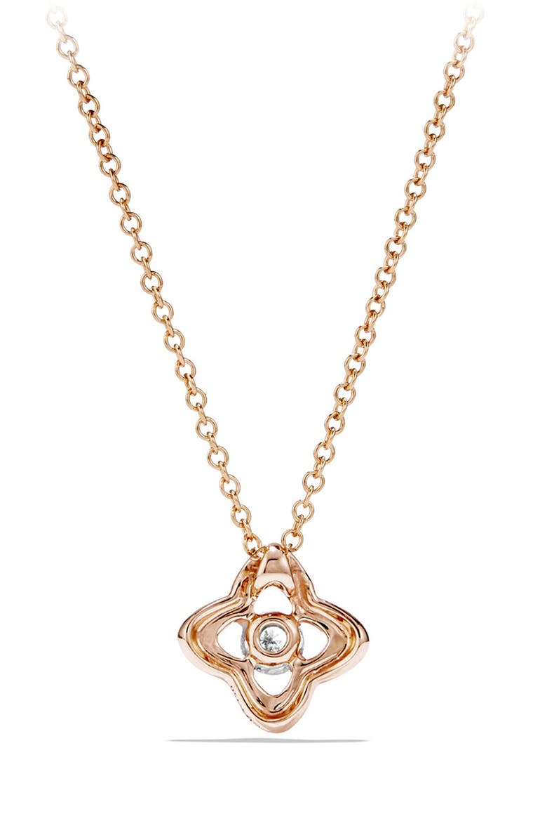 David Yurman 'Venetian Quatrefoil' Necklace with Diamonds in Gold, Alternate, color, 