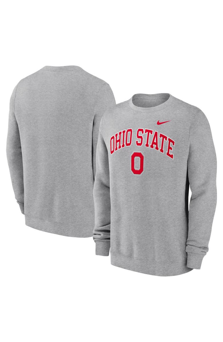 Nike Men's Nike Gray Ohio State Buckeyes Arch Pullover Sweatshirt, Main, color, Gray