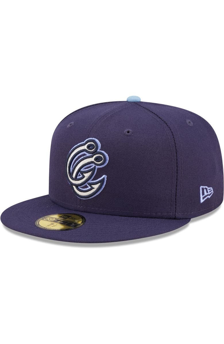 New Era Men's New Era Navy Corpus Christi Hooks Authentic Collection 59FIFTY Fitted Hat, Main, color, 