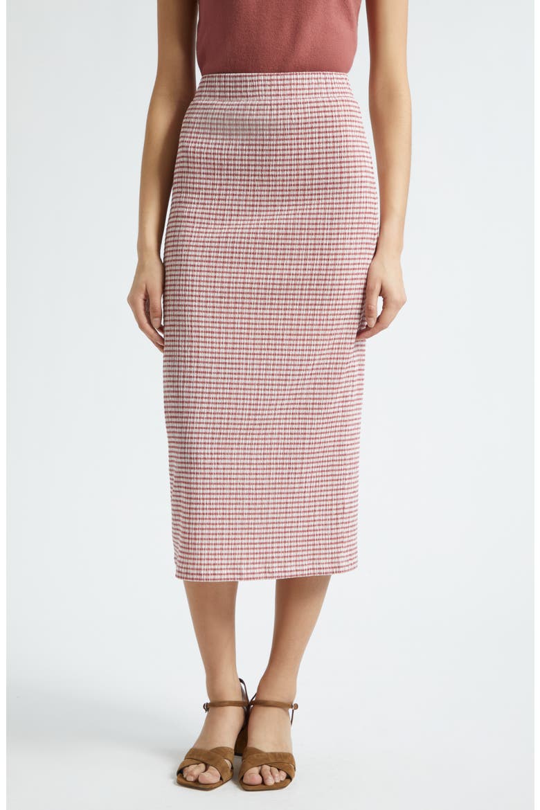 Stripe Midi Skirt, Main, color, ROSE JAM COMBO