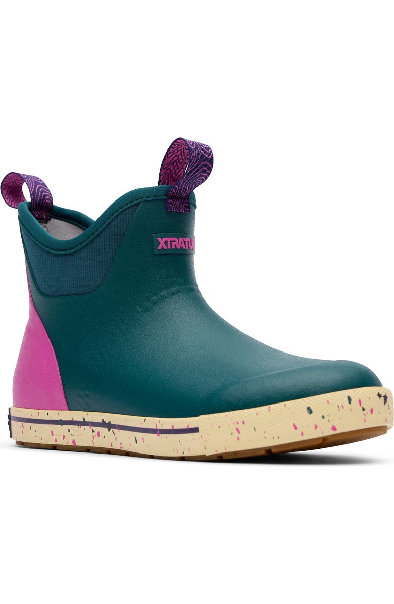 XTRATUF Waterproof Ankle Deck Boot, Main, color, Transformative Teal