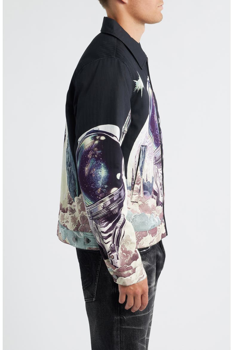Space Shuttle Graphic Flight Jacket, Alternate, color, BLACK