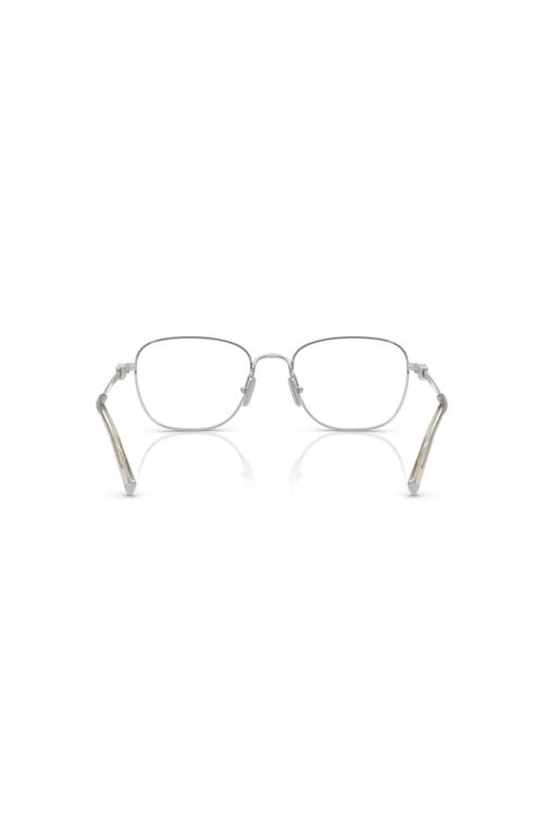 Miu Miu 51mm Square Optical Glasses In Metallic