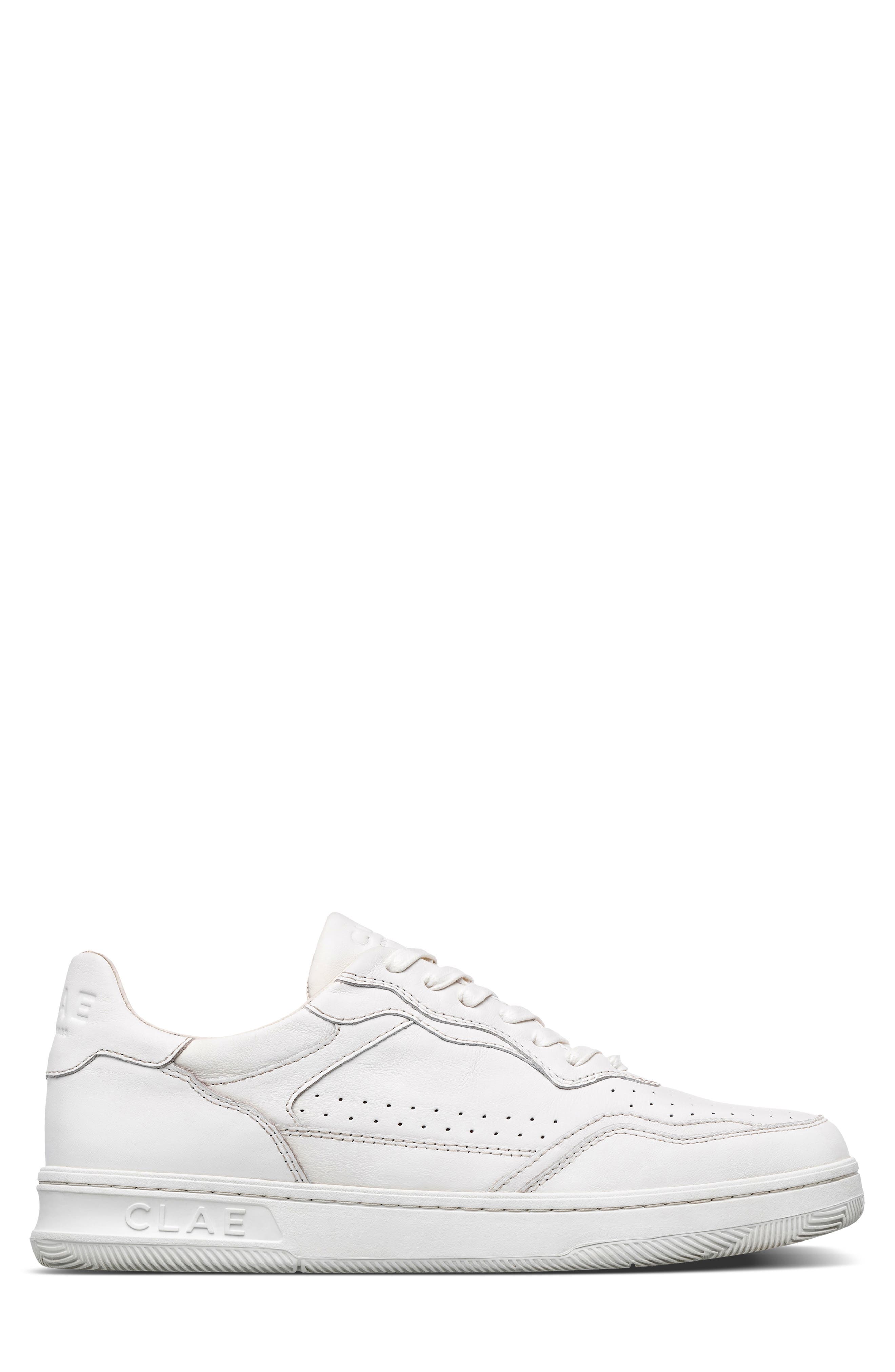 CLAE Haywood Leather Sneaker, Alternate, color, Triple White Leather
