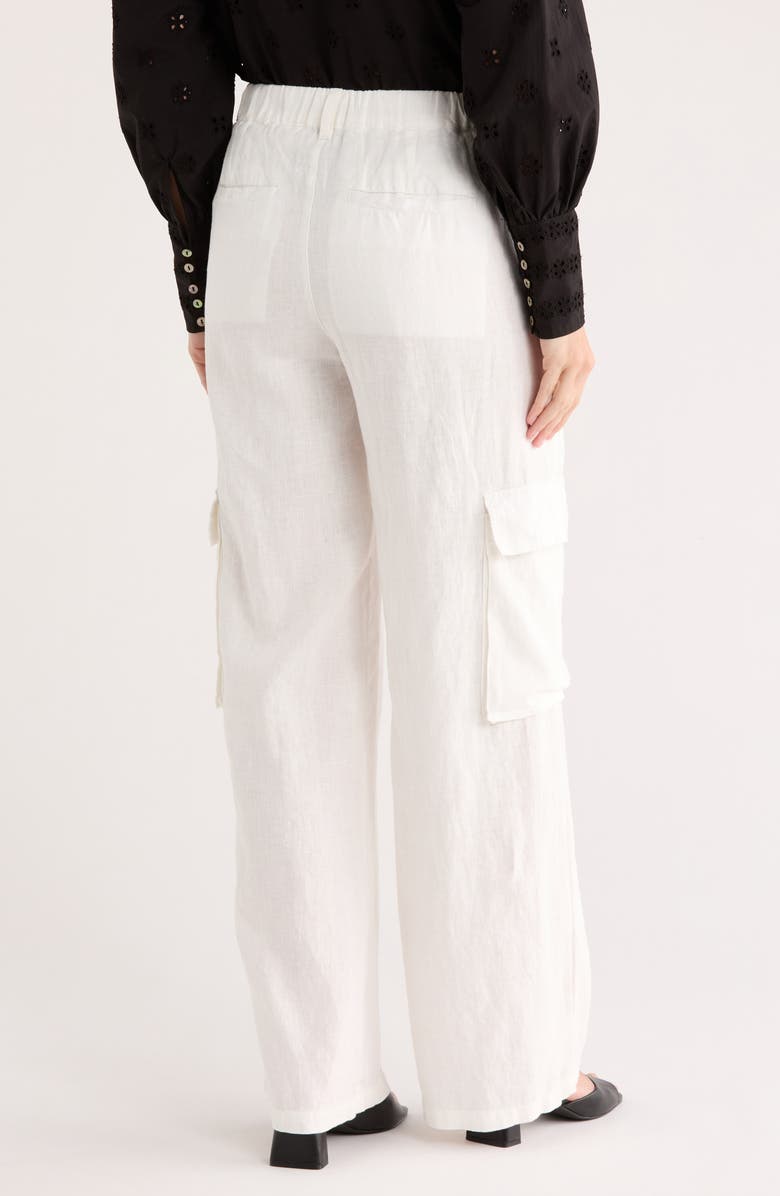 Sanctuary Hopper Wide Leg Linen Cargo Pants, Alternate, color, 