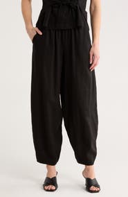 MAX STUDIO Harem Linen Blend Pants